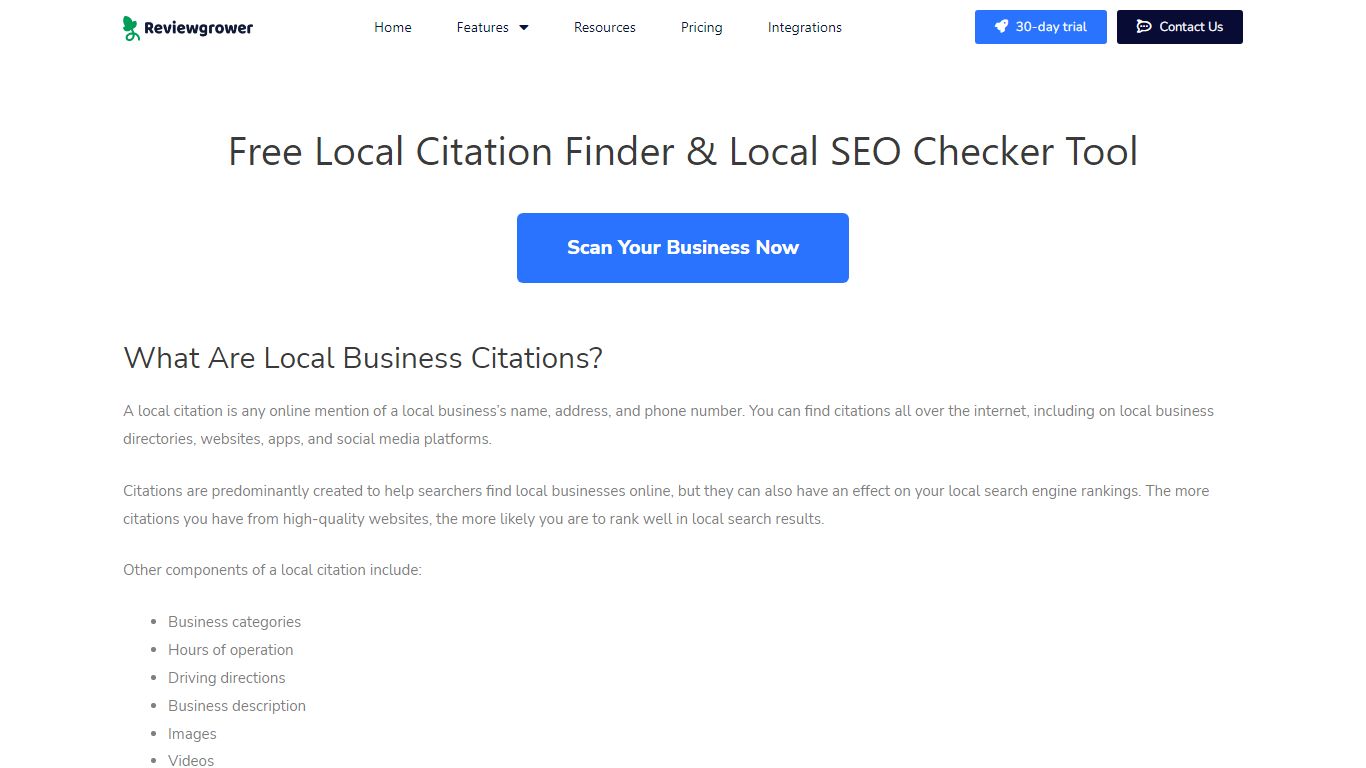 Free Local Citation Finder & Local SEO Checker Tool