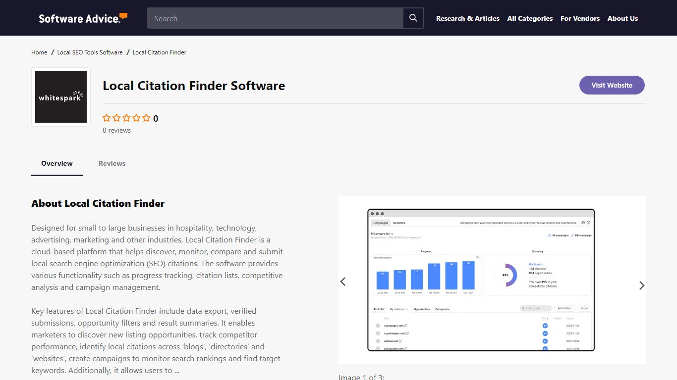 Local Citation Finder Reviews, Demo & Pricing - 2022