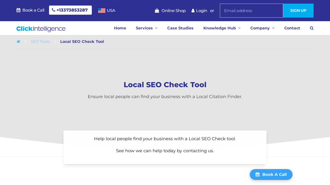 Free Local Citation Finder - Local SEO Check Tool - Click Intelligence